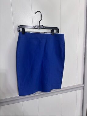 J. Crew Cobalt Blue Tailored Pencil Skirt